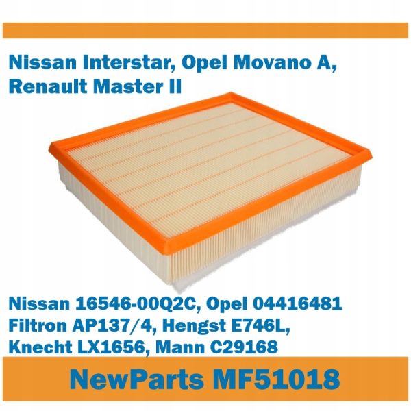 NewParts Filters MF51018 - Filtr powietrza